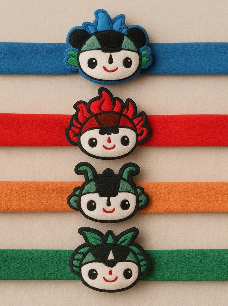 Beijing 2008 Mascot Baby Headband Set – 5-Character Plush Olympic Hairbands